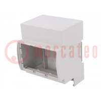 Enclosure: for DIN rail mounting; Y: 90mm; X: 71mm; Z: 62mm; grey