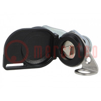 Lock; left; zinc and aluminium alloy; 15mm; Features: without key