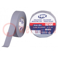 Tape: electrical insulating; W: 19mm; L: 20m; Thk: 0.15mm; grey; 125%