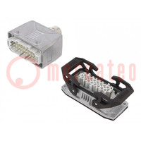 Connector: HDC; male + female; 500V; 16A; PIN: 16; Layout: 16+PE