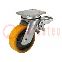 Rueda de transporte; Ø: 150mm; W: 50mm; H: 210mm; 295kg; Mat: acero