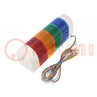 Signaalgever: signaalzuil; LED; rood/amber/groen/blauw; 24VDC
