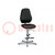 Krzesło; ESD; Wym.siedziska: 460x440mm; 630÷890mm; czarny