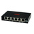 ROLINE Mini Patchpanel, Cat.6A/Cl.EA, 0.5U, 6x RJ45 ports, shielded, black
