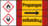 Rohrmarkierungsband mit Gefahrenpiktogramm - Propangas, Rot/Gelb, 6.5 x 12.7 cm