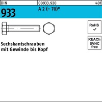 Sechskantschraube DIN 933 VG M12x 30 A 2