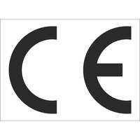 CE-Kennzeichnung, 8 Stück auf Bogen Text: CE, Folienetik, gestanzt,4,80x3,50cm