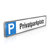 Parkplatzschild Symbol: P, Text: Privatparkplatz, Alu-Dibond, Größe 52 x11 cm