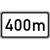 Zusatzzeichen nach StVO Nr. 1004-33, Nach 400m, 60x33 cm