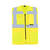Korntex Multifunktionswarnweste fluoreszierend gelb mit Reflexstreifen, Reißverschluss und Taschen Einheitsgröße