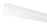 Lineal 40 cm, mm-Teilung, Facette, glasklares Plexiglas®