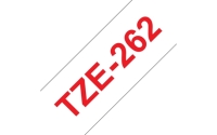 TZe-Schriftbandkassetten TZe-262, rot auf weiß Bild1