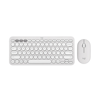 Logitech Pebble 2 Combo tastiera Mouse incluso RF senza fili + Bluetooth QWERTY US International Bianco