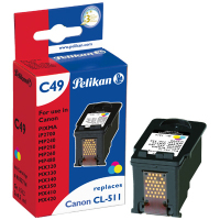 Pelikan CL-511 СMY inktcartridge Cyaan, Magenta, Geel