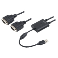 LogiLink AU0031 kabel równoległy Czarny USB Typu-A DB-9