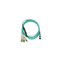 BlueOptics 00FM412-BO Glasvezel kabel 1 m MPO 4x LC OM3 Groen