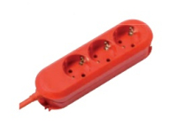 Bachmann SMARTLINE power extension 3 m 3 AC outlet(s) Indoor Red