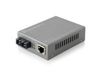 LevelOne RJ45 to SC Managed Fast Ethernet Media Converter, Single-Mode Fiber, 20km