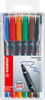 STABILO OHPen universal permanent, 6 Pack marcador permanente Punta redonda Negro, Azul, Marrón, Verde, Naranja, Rojo 6 pieza(s)