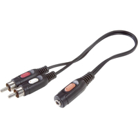 SpeaKa Professional SP-7870256 Audio-Kabel 1,5 m 2 x RCA 3.5mm Schwarz