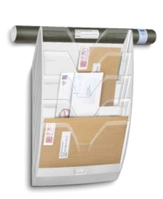 CEP Wand-Prospekthalter DIN A4 5 Fächer weiss/glasklar Zeitschriftenständer Polystyrol (PS) Weiß