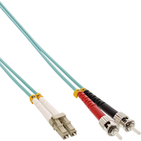 InLine 88504O InfiniBand/fibre optic cable 0,5 m LC ST OM3 Turkoois, Aqua-kleur