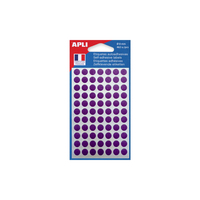 APLI 111836 selbstklebendes Etikett Rund Dauerhaft Violett