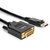 Rocstor Y10C150-B2 video cable adapter 1.8 m DisplayPort DVI Black