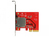 DeLOCK 91748 lecteur de carte mémoire PCI Express Interne Métallique, Rouge