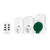 LogiLink EC0009 adapter wtyczek zasilających Typu F Zielony, Biały