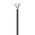 AISENS Cable de Red Exterior Impermeable RJ45 Cat.6 FTP Rigido AWG24, Negro, 100M