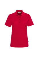 Damen Poloshirt MIKRALINAR®, rot, XL - rot | XL: Detailansicht 1