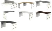 kerkmann Table annexe avec piètement panneau Form 4, blanc (71400589)