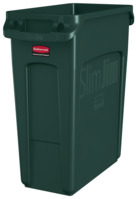 Abfalleimer Slim Jim® mit Luftkanälen, 60 l, grün