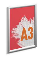 Durable Aluminium Snap Frame Retail Clip Poster Holder Notice Board | A3 Silver