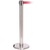 RollerPro 300 Retractable Belt Barrier - 4.9m Belt with Warning Message - Polished Stainless Steel - Authorized Access Only - Red belt