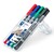 Lumocolor® permanent duo 348 Permanent-Marker mit zwei Rundspitzen STAEDTLER Box mit 4 sortierten Farben