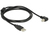 Kabel USB 2.0, Stecker A an Stecker B 90° gewinkelt unten, schwarz, 1,5m, Delock® [84810]