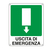 Cartello di Segnalazione - Uscita di Emergenza - 25x31 cm - E20107X (Bianco e Ve
