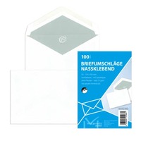 Briefhülle C6 ohne Fenster, Nassklebung, 72g/m², weiß, 100 Stück MAILMEDIA 30002360