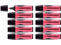 STABILO Boss Executive Markeerstift, Beitelvormige Punt, 2- 5 mm, Roze (pak 10 stuks)
