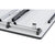Mesa plegable ESTÁNDAR, armazón cuadrado con tornillos de nivelación de altura, 1600 x 800 mm, armazón en color aluminio, tablero gris luminoso.