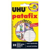 UHU Etui de 32 pastilles PATAFIX Blanche Home Déco résistance 2kg