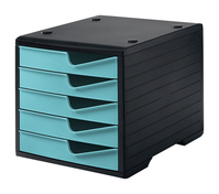 Schubladenbox styroswingbox schwarz / aqua