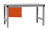 Gehäuse-Unterbau MultiPlan Stationär, Nutzhöhe 300 mm mit 1 Tür rechts angeschlagen. Für Tischtiefe 800 mm, in Rotorange RAL 2001 | AZK1028.2001