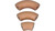Handlaufbogen in ami. Nussbaum, mit 2 Holzdübel, Ø 42mm, Radius 100mm, Winkel 45°, fertig lackiert