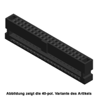 Produktfoto: Pfostenverbinder 2,54 mm, 14-pol., 2-reihig, schwarz