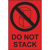 Self adhesive packaging labels - 150 x 100mm - Do Not Stack