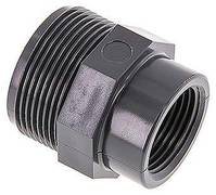 RN11210PVC Reduziernippel G 1-1/2"(AG)-Rp 1"(IG), PVC-U