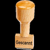 SoldanPlus Holzstempel "Gescannt"